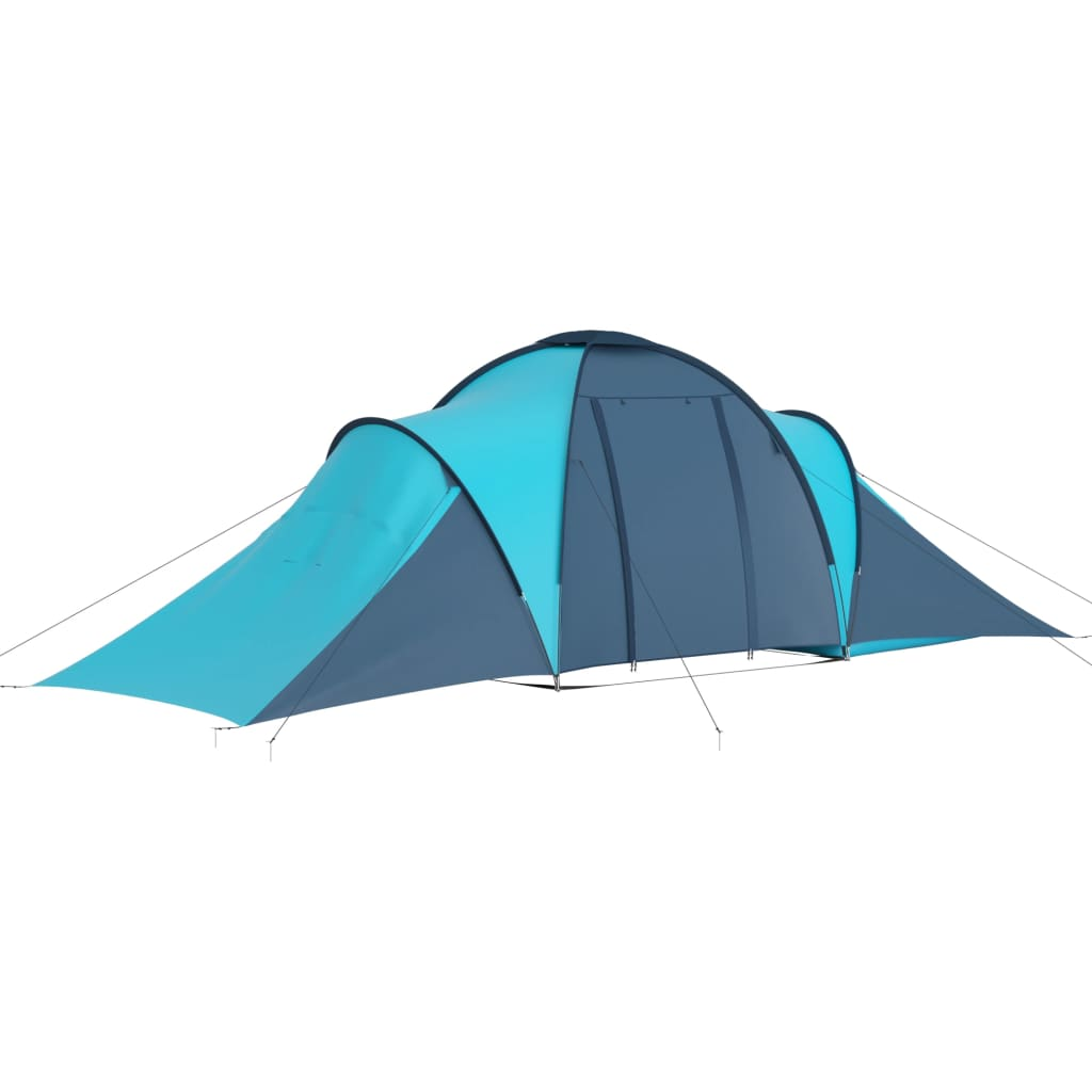 Camping Tent 6 Persons Blue and Light Blue - Picture 3 of 11