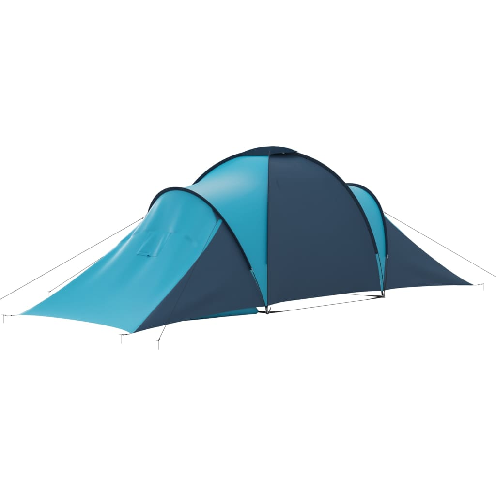 Camping Tent 6 Persons Blue and Light Blue - Picture 5 of 11