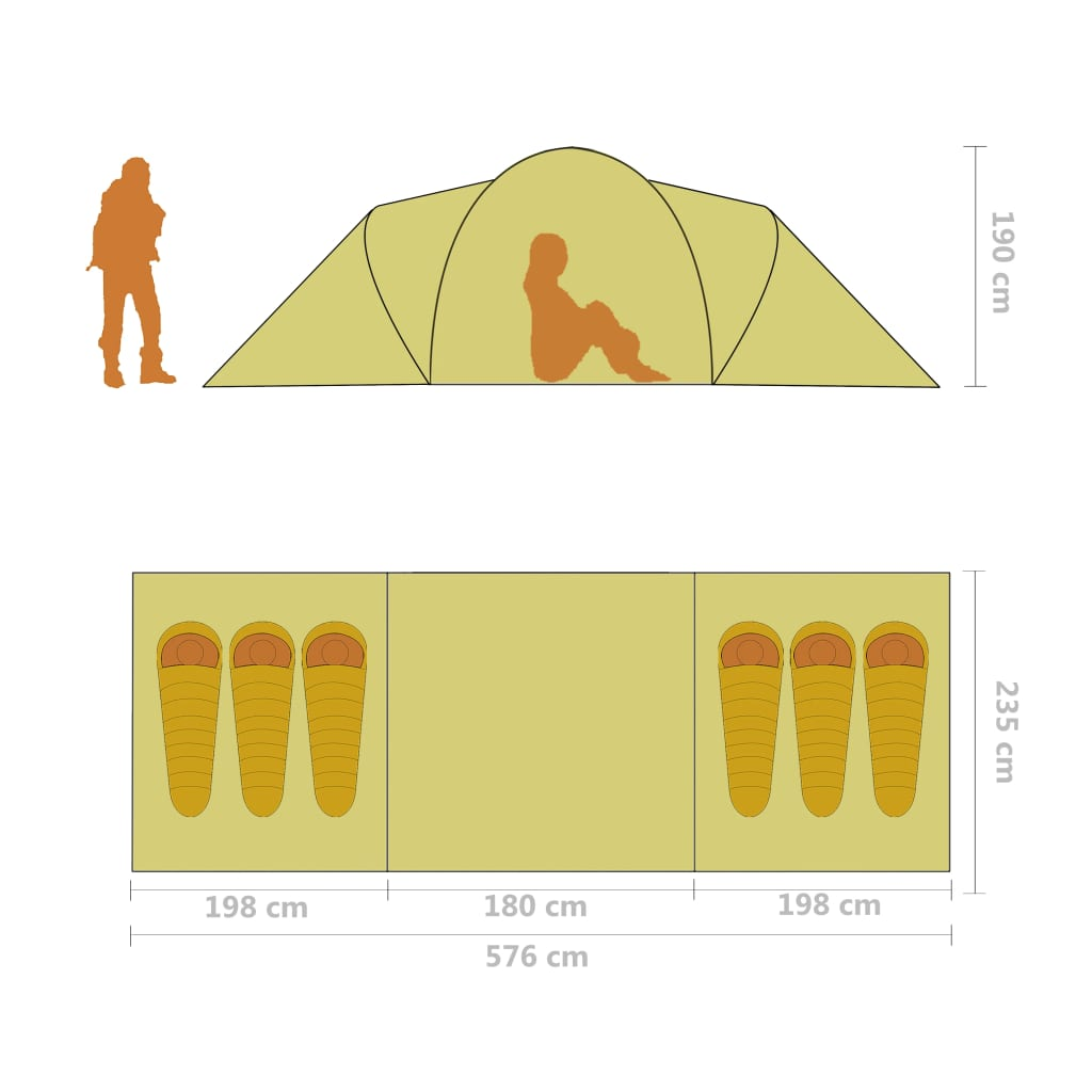 Camping Tent 6 Persons Blue and Light Blue - Picture 11 of 11