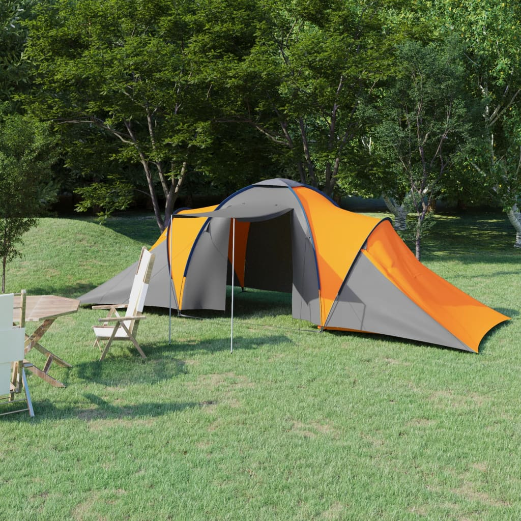 Campingzelt 6 Personen grau und orange - Bild 1 von 11