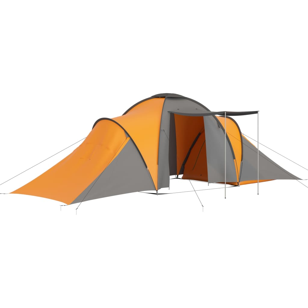 Campingzelt 6 Personen grau und orange - Bild 2 von 11