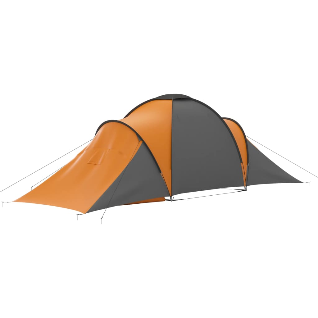 Campingzelt 6 Personen grau und orange - Bild 6 von 11