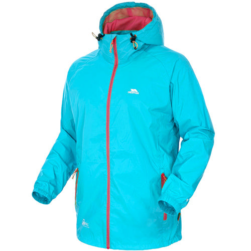 Mens Trespass Waterproof Jacket Packaway Lightweight Raincoat - Picture 1 of 16