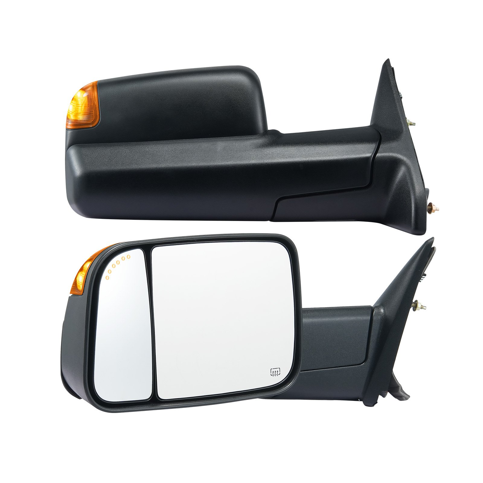 Towing Mirrors for 2009-2023 Ram 1500 2500 3500 Power Heated Signal Puddle Light - Picture 12 of 12