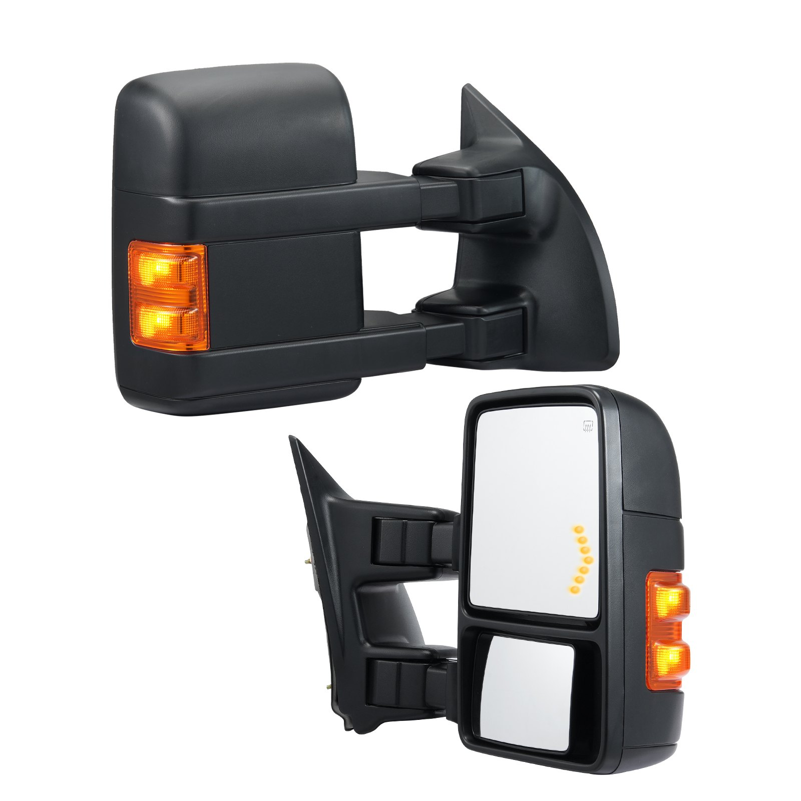 Towing Mirrors for 2008-2016 Ford F250 F350 F450 F550, Power Heated Signal Light - Picture 12 of 12