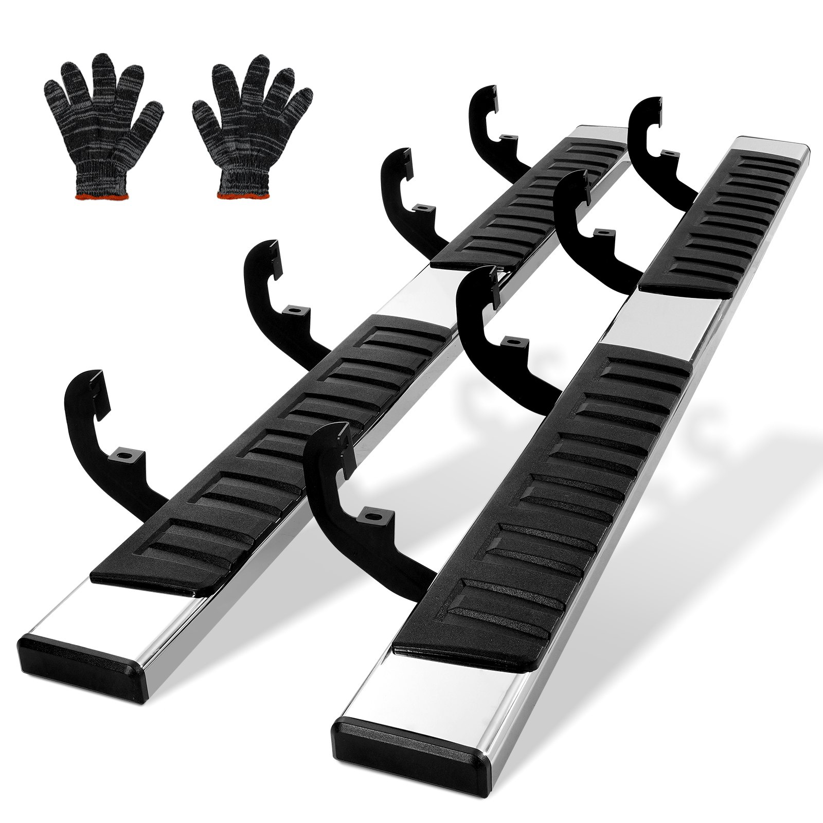 6'' Running Boards for 2019-2024 Chevy/GMC Crew Cab, 201 Steel, 500LB, 2PCS - Picture 8 of 12