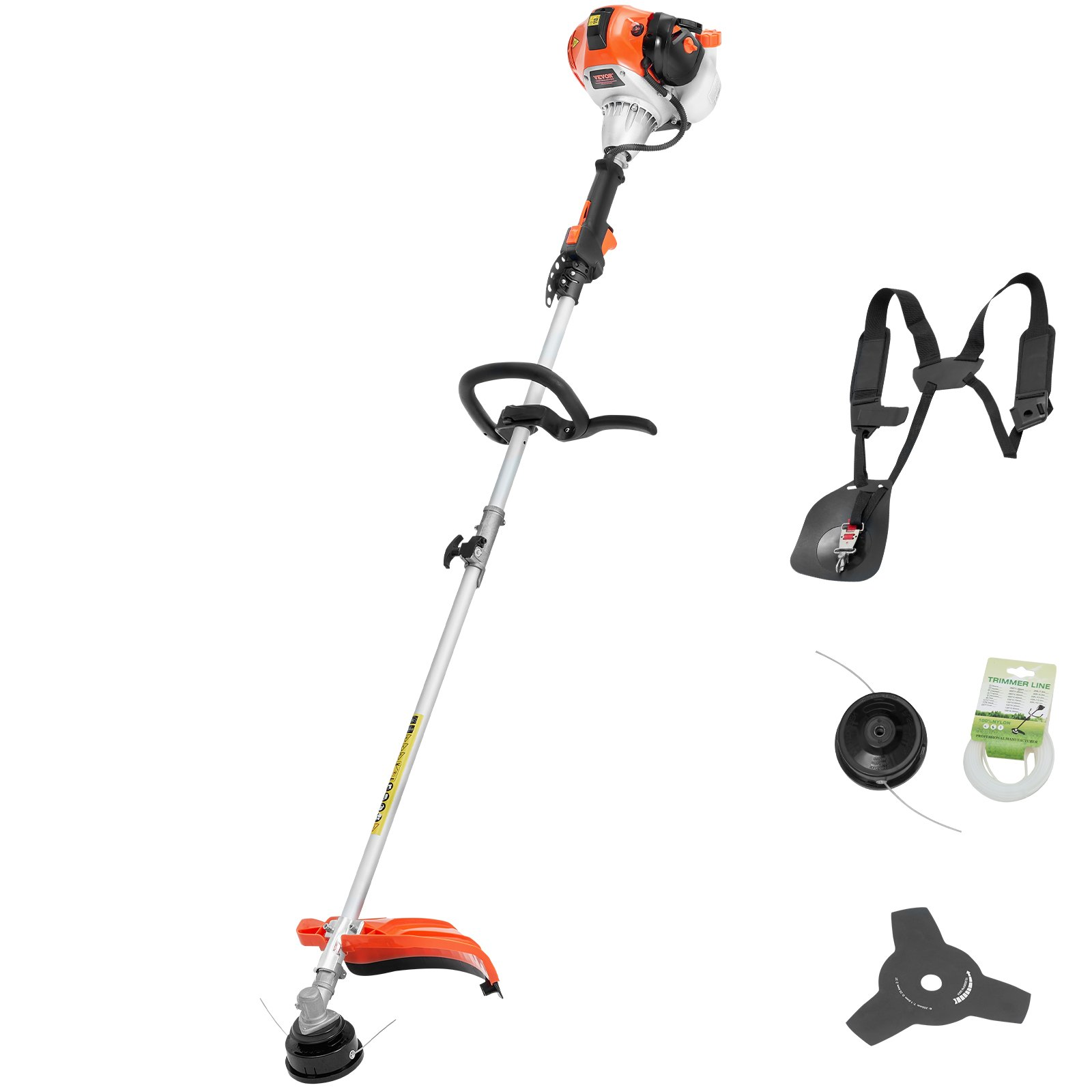 Cordless String Trimmer 16.9" 25.2CC 2-Stroke Gas Powered Grass Trimmer