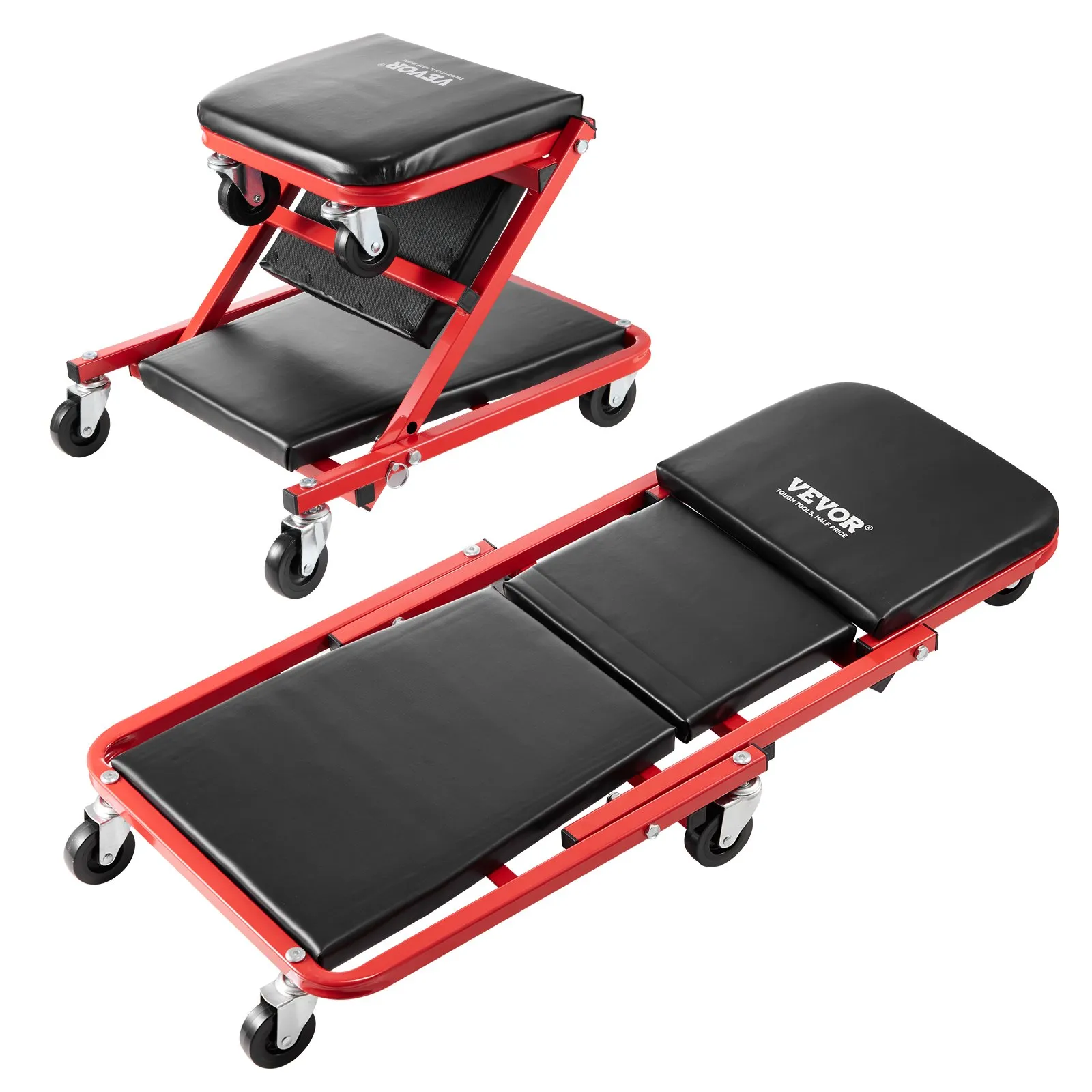 36 in Foldable Z Garage Creeper Mechanic Creeper Stool 300 lbs Capacity