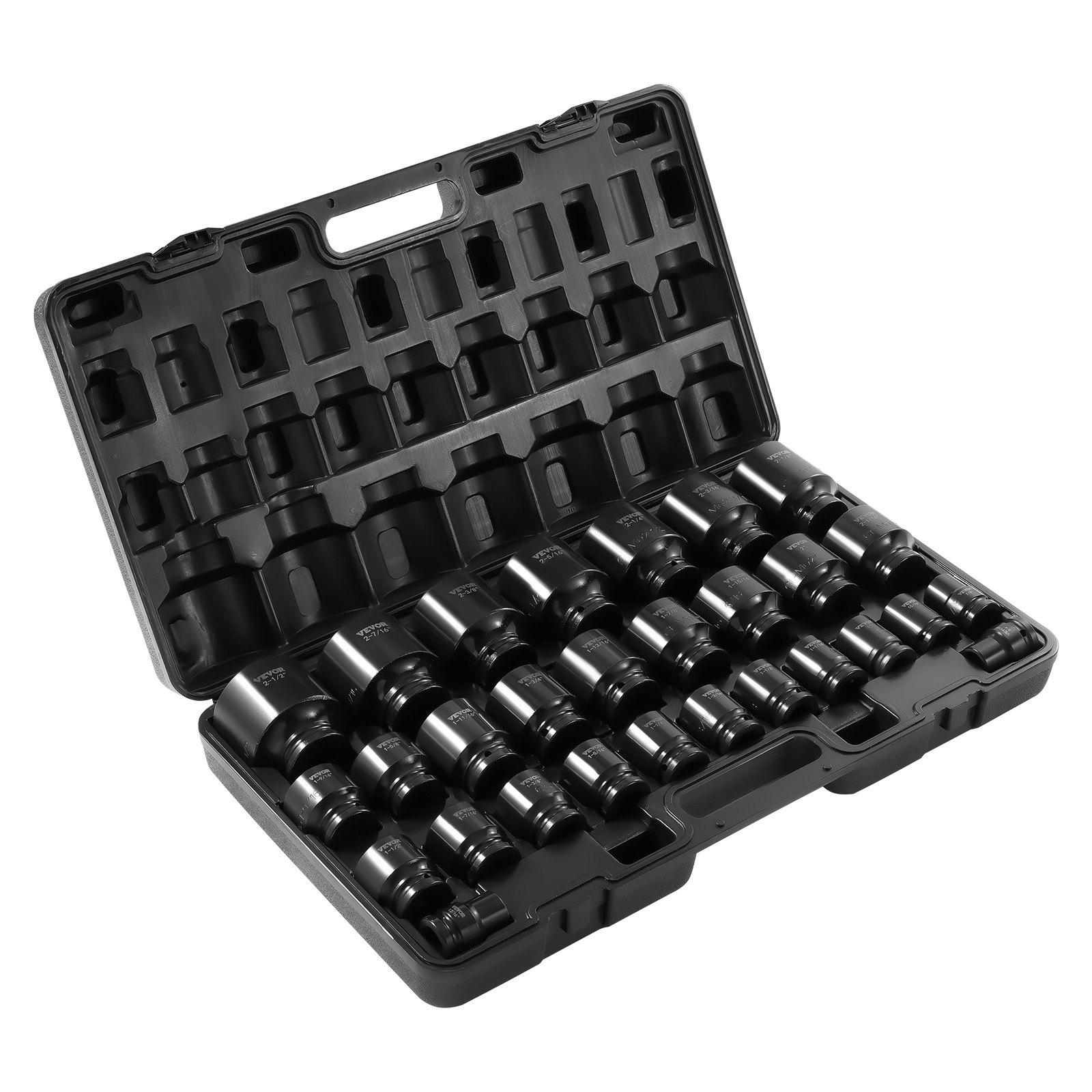 3/4" Impact Socket Set, 29-Piece, 6-Point, CR-M0, SAE 3/4"-2-1/2", w/ Case - Picture 4 of 5