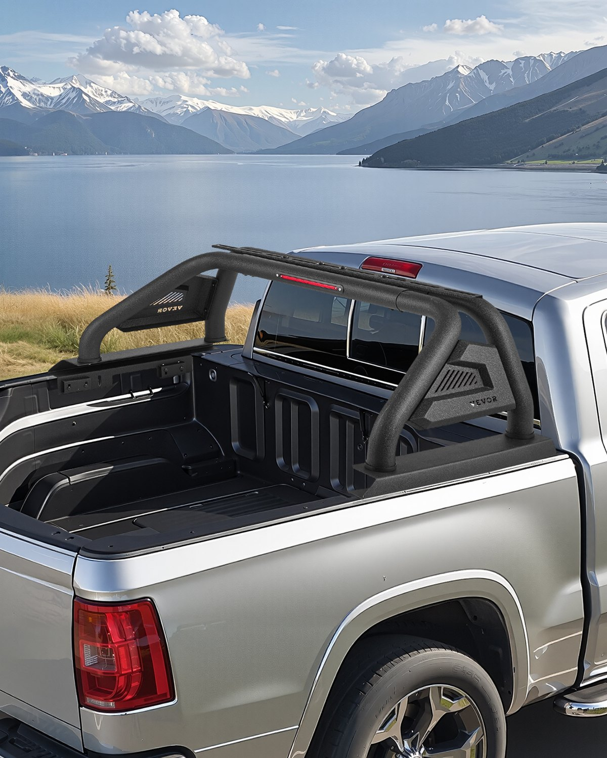 Truck Bed Roll Bar Universal Chase Rack with Light for Mid-Size Pickup - Picture 12 of 12