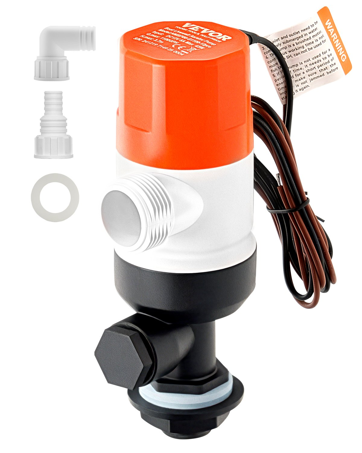 Livewell Pump for Boat 12V 1100GPH Livewell Aerator Pump Straight 2 Inlets - Picture 12 of 12