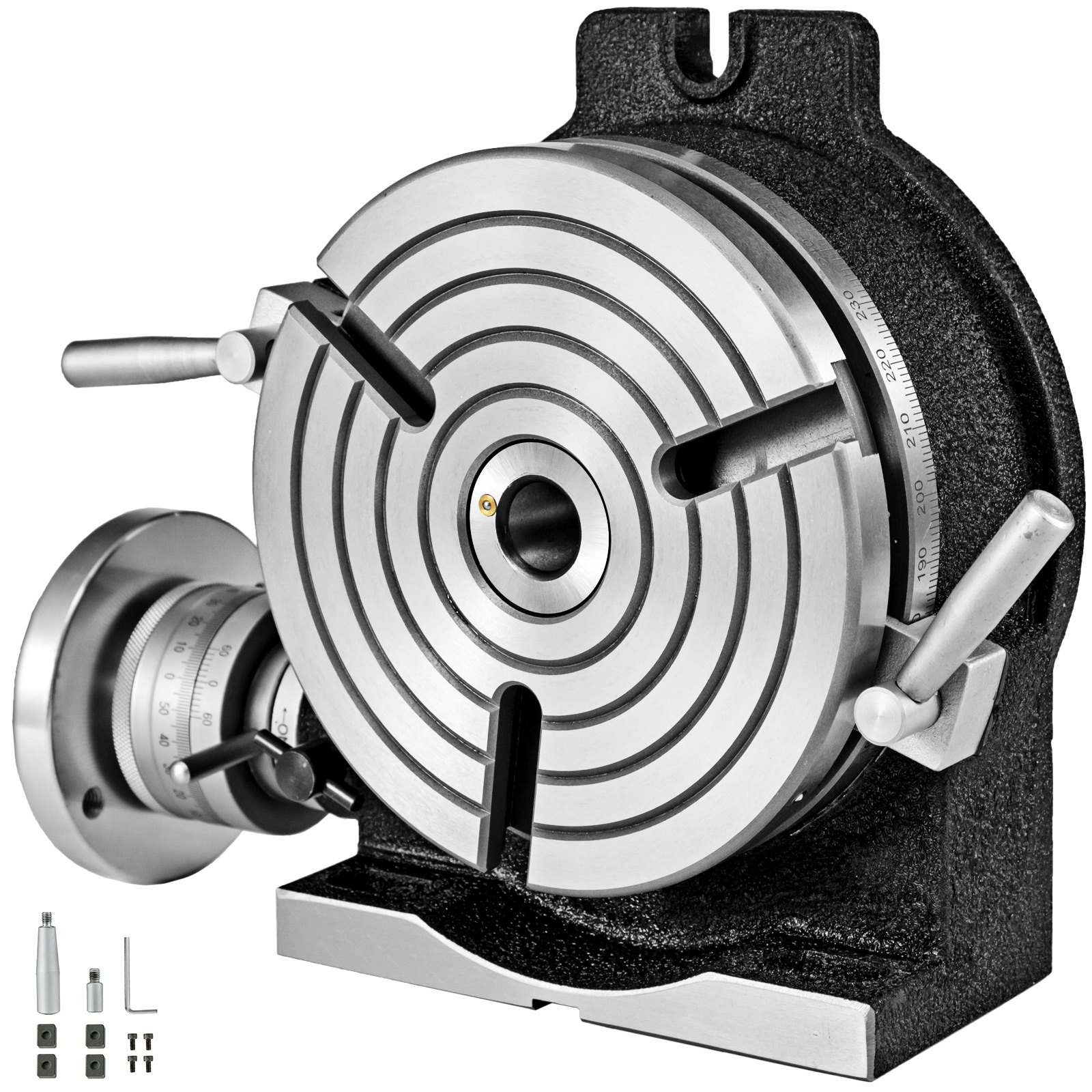 8" Rotary Table MT3 Horizontal Vertical 3-Slot 360° for Milling Machine