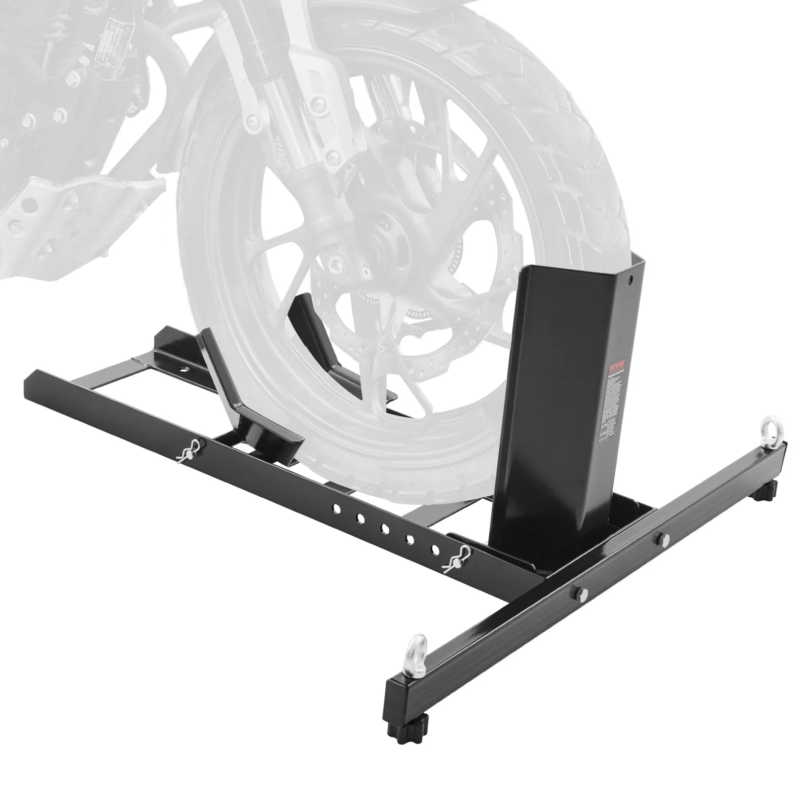 Motorcycle Wheel Chock Stand 1800lbs Heavy Duty Steel for 15"-22" Front Tires - Bild 9 von 12