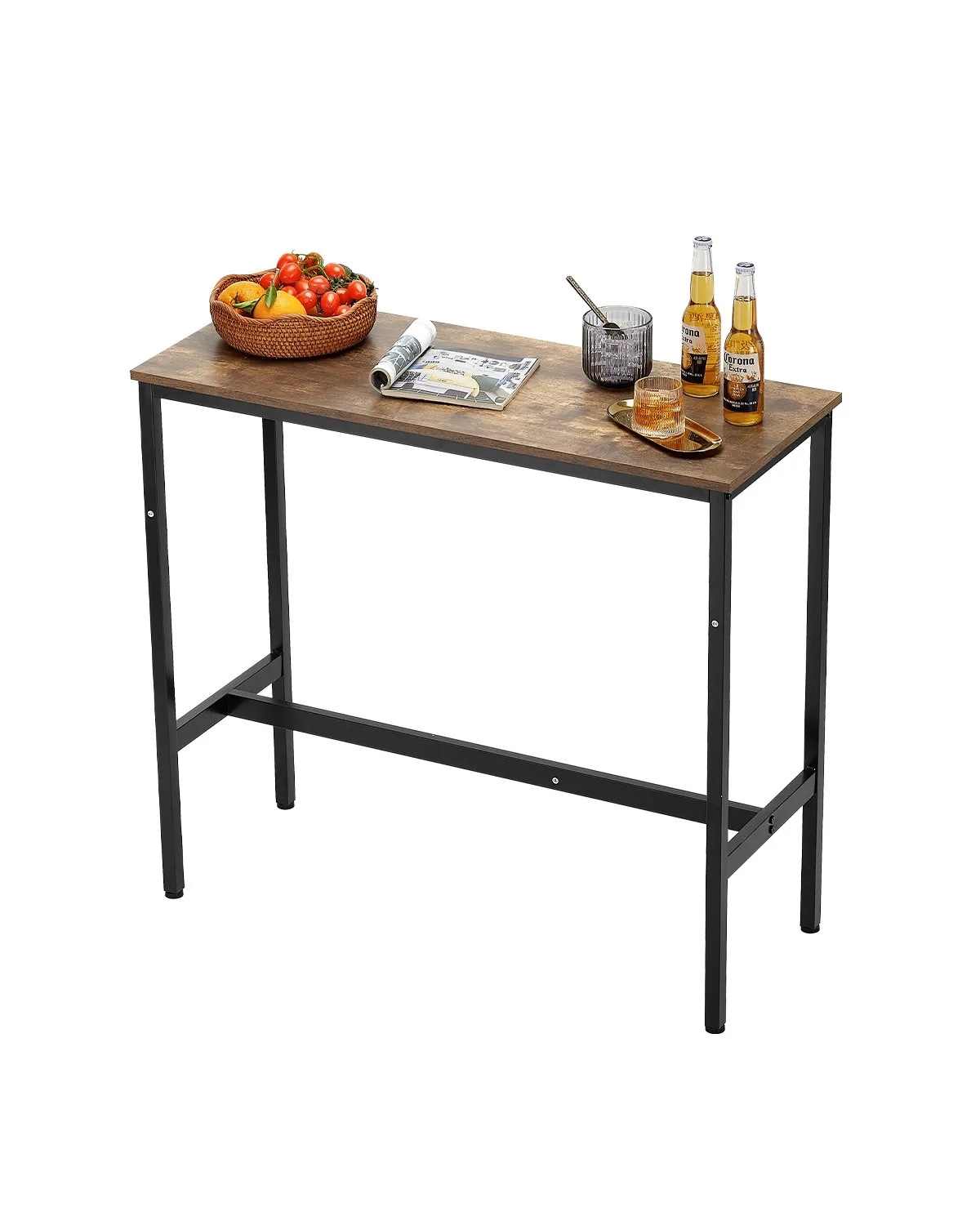 Bar Table Height Pub Table Cocktail Coffee Counter Kitchen Dining 39x16x35.5 in