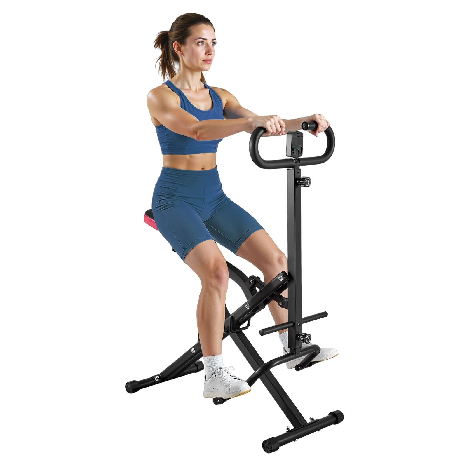 Deep Squat Machine Glute Trainer Rowing Exercise Equipment 12-Level Foldable