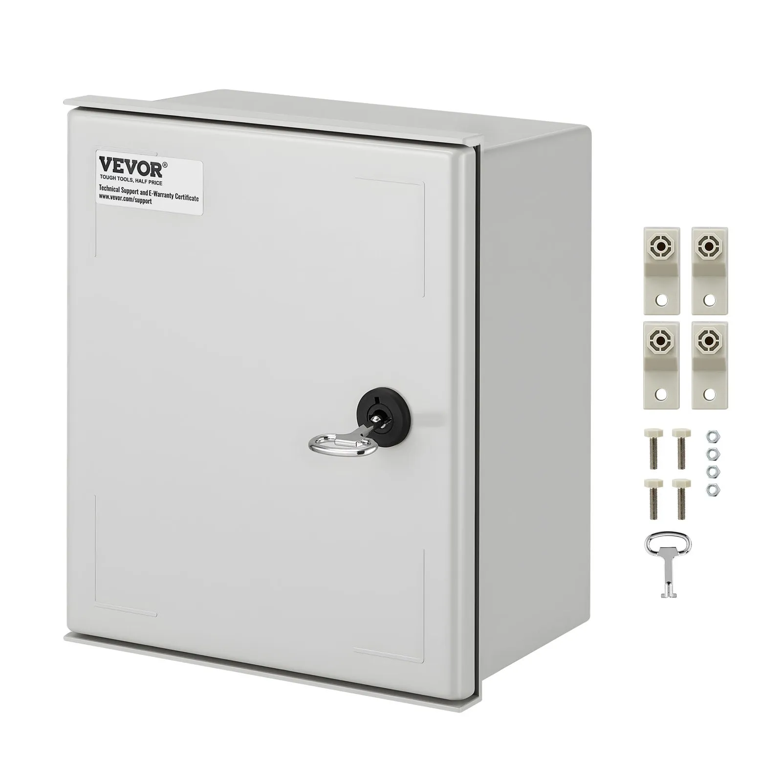 NEMA 4X Fiberglass Enclosure 12x10x6 in, IP66 Waterproof Electrical Box w/Plate