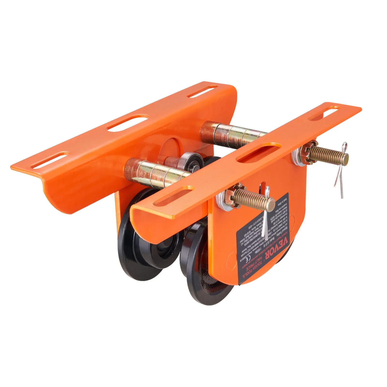 Electric Hoist Manual Trolley 1100 lb 0.5 Ton for PA200-PA500, 2.36–4.72 in Beam